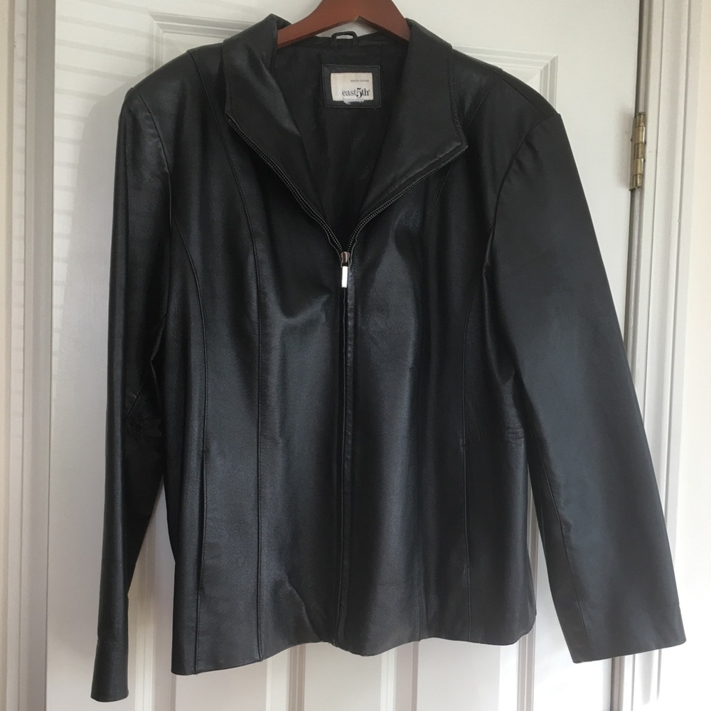 Black leather jacket